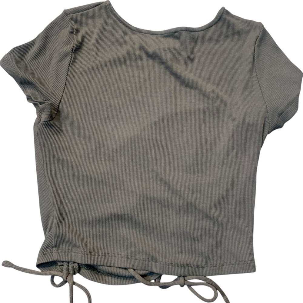 Princess Polly Stormi tshirt top khaki size 6 - Picture 3 of 4
